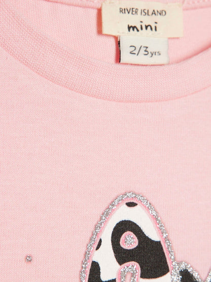 Dsiney Kidz - River Island Pink Forever Kind of Friend T-Shirt image 3
