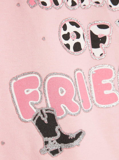 Dsiney Kidz - River Island Pink Forever Kind of Friend T-Shirt image 4