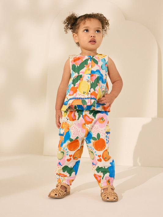 Rainbow 100% Cotton Bright Top and Trousers Set (3mths-7yrs) image 1