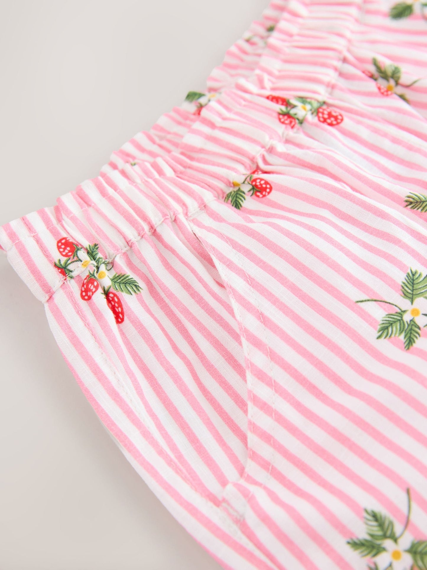 Pink Strawberry Print Pull On Trousers (3mths-7yrs) image 7