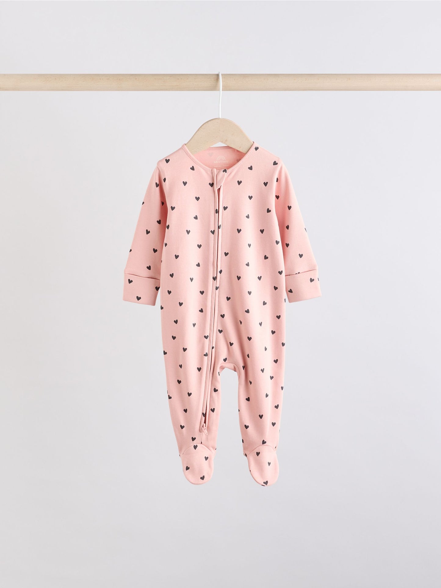Brown/Cream 5 Pack Two Way Zip Baby Sleepsuits (0mths-2yrs) image 4