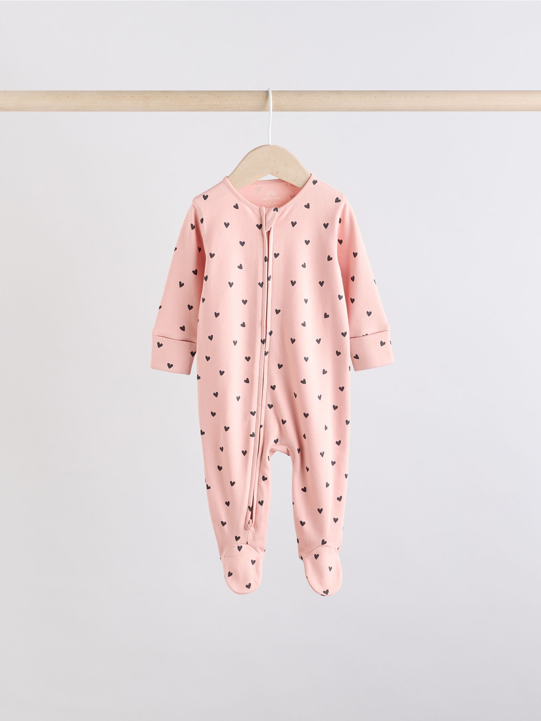Brown/Cream 5 Pack Two Way Zip Baby Sleepsuits (0mths-2yrs) image 4