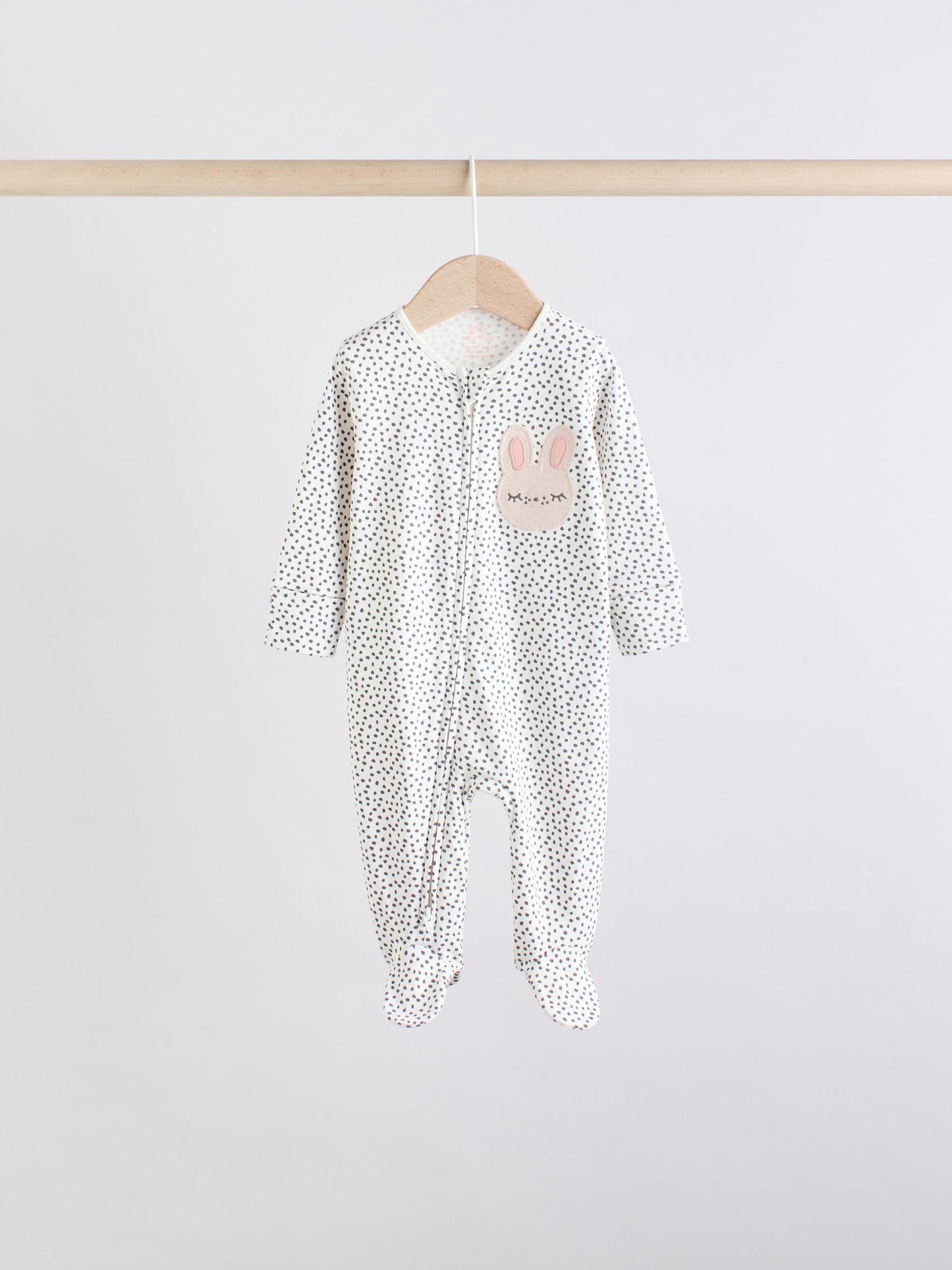 Brown/Cream 5 Pack Two Way Zip Baby Sleepsuits (0mths-2yrs) image 6