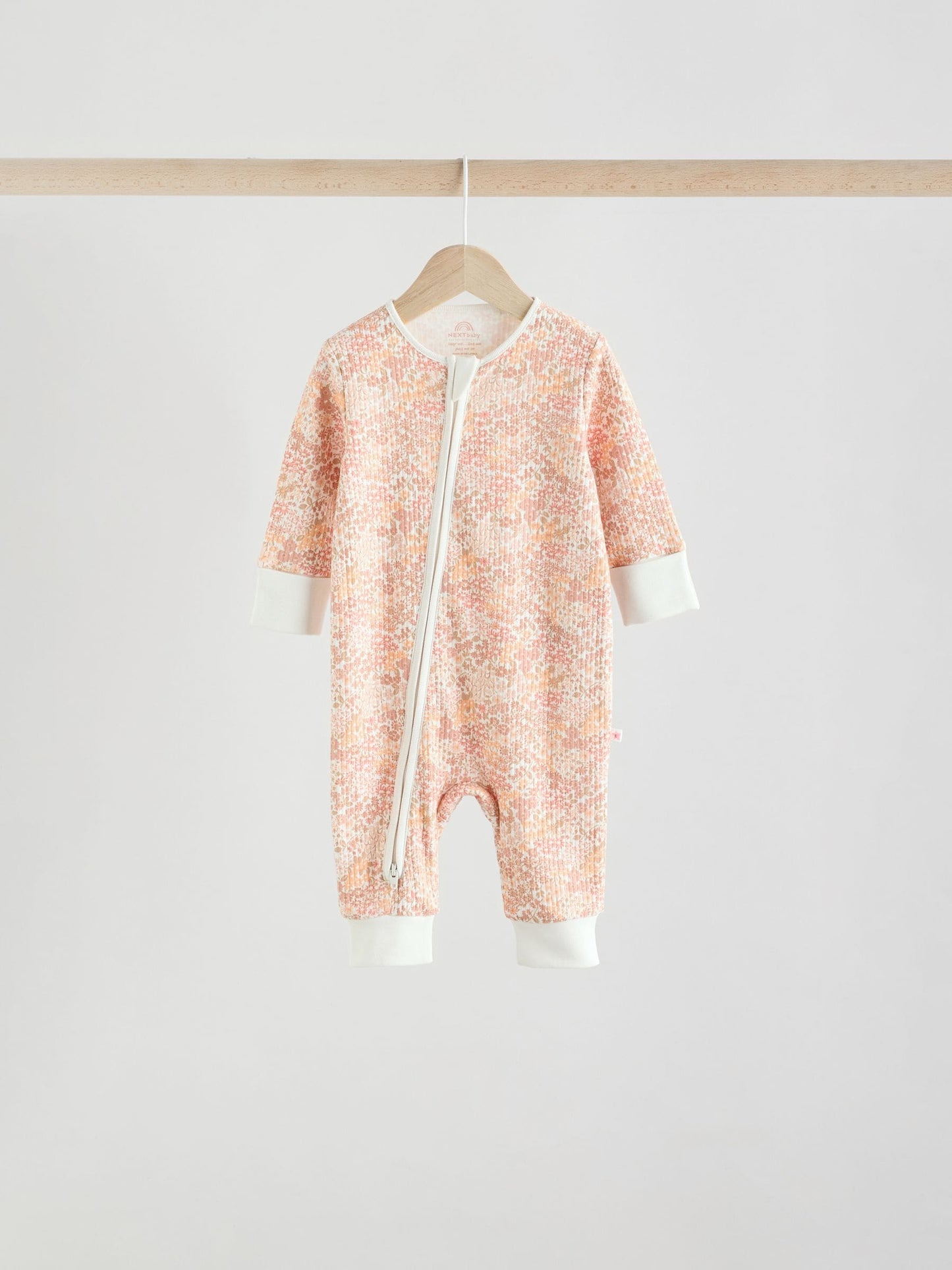 Neutral 5 Pack Two Way Zip Baby Sleepsuits (0mths-3yrs) image 3