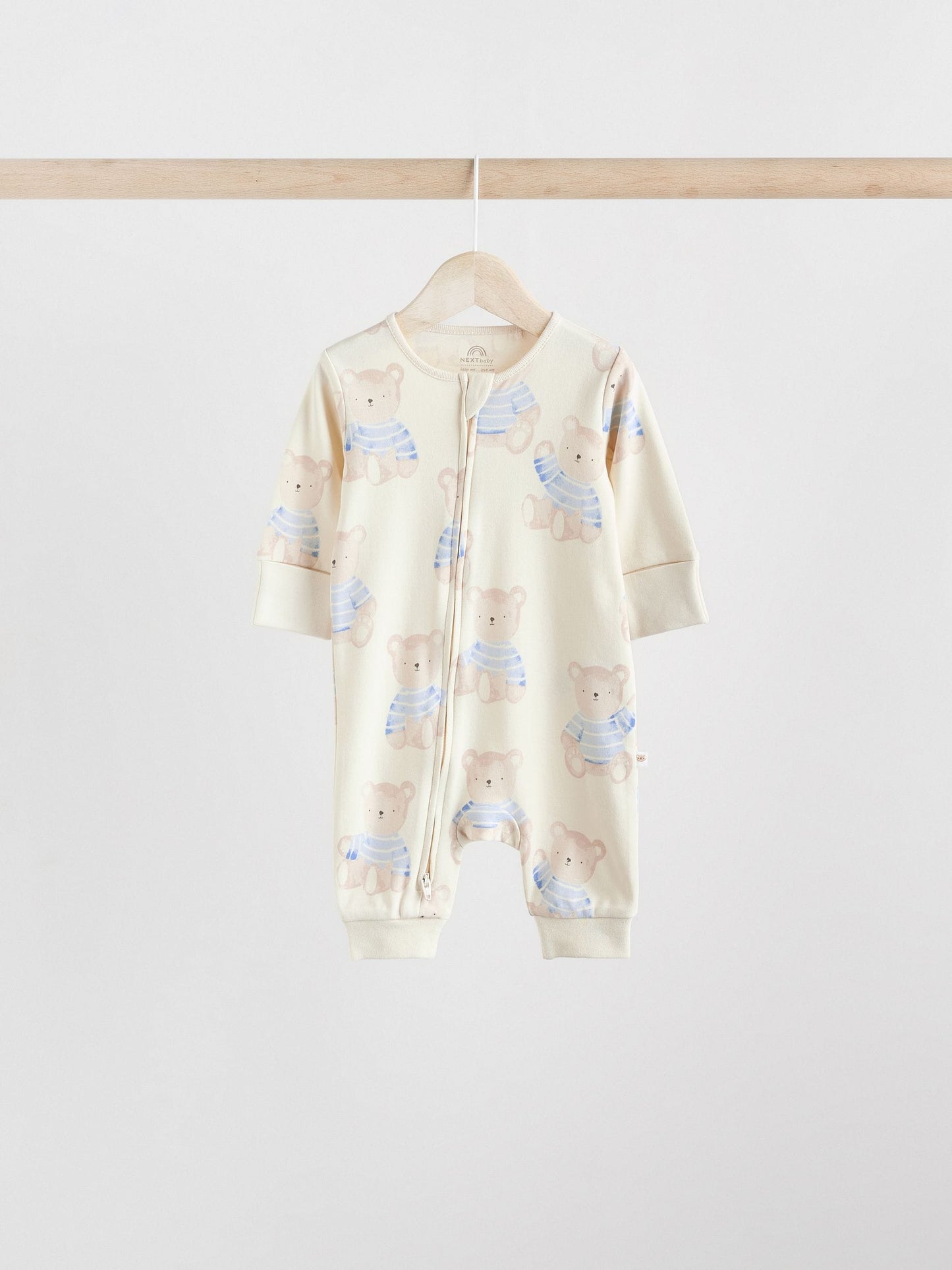 Blue 3 Pack Baby Sleepsuits (0-3yrs)