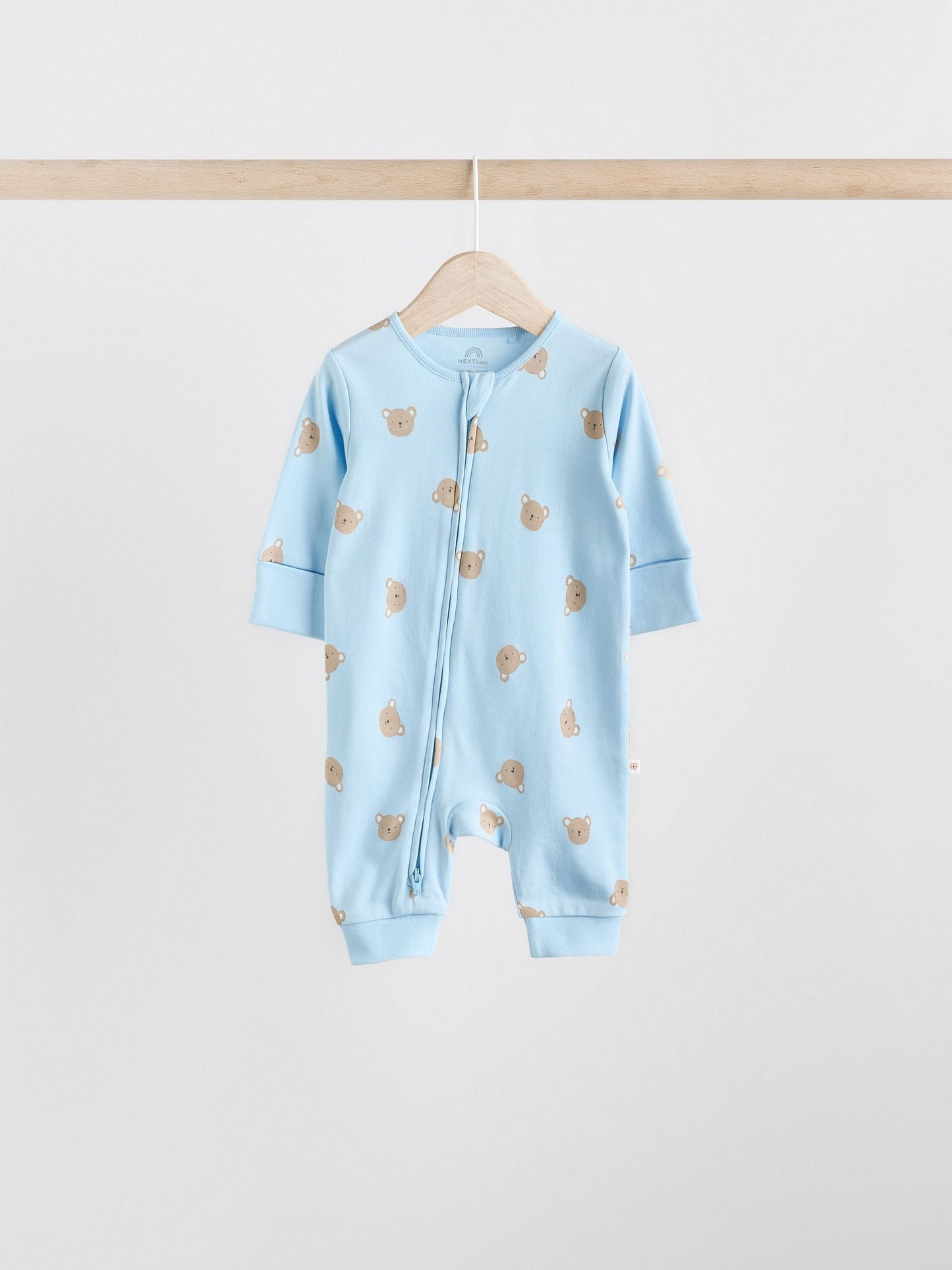 Blue 3 Pack Baby Sleepsuits (0-3yrs)