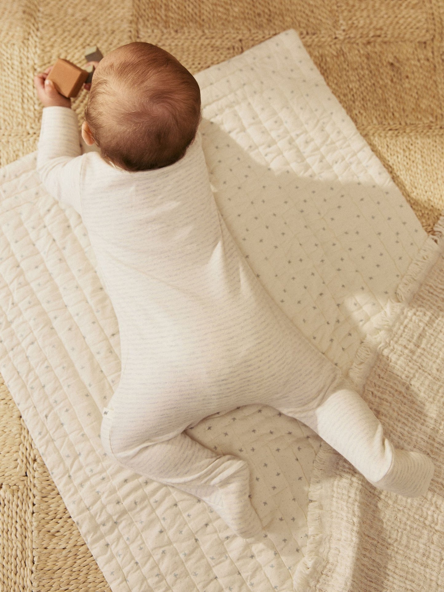 Grey 100% Cotton Two Way Zip Baby Sleepsuits 3 Pack (0-2yrs)