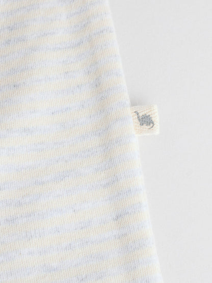 Grey 100% Cotton Two Way Zip Baby Sleepsuits 3 Pack (0-2yrs)