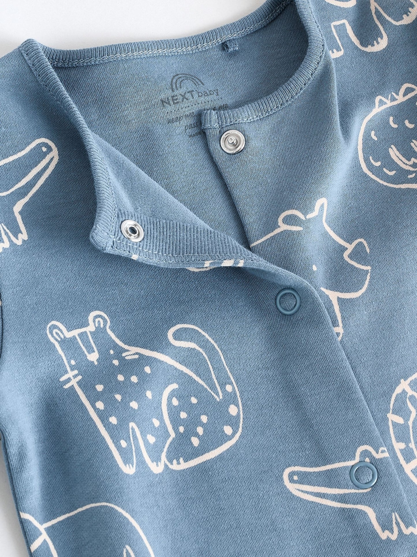 Brown/Blue Baby Sleepsuits 3 Pack (0mths-3yrs)