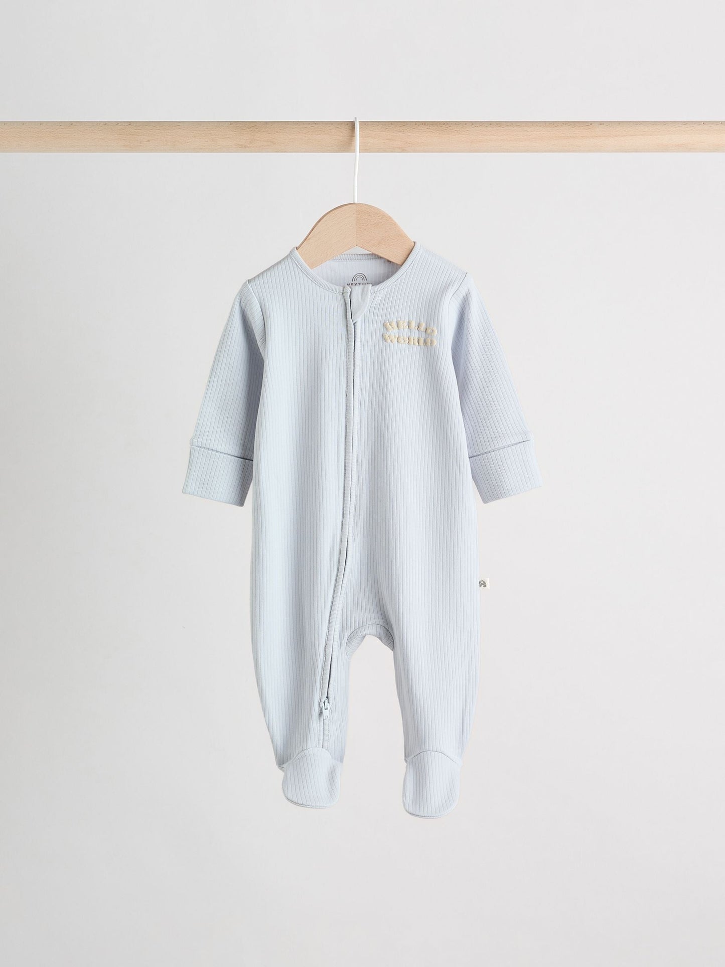 Blue Baby Slogan Sleepsuits 3 Pack (0-2yrs)