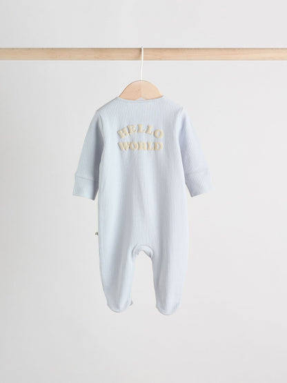 Blue Milk Club Baby Sleepsuits 3 Pack (0mths-2yrs)