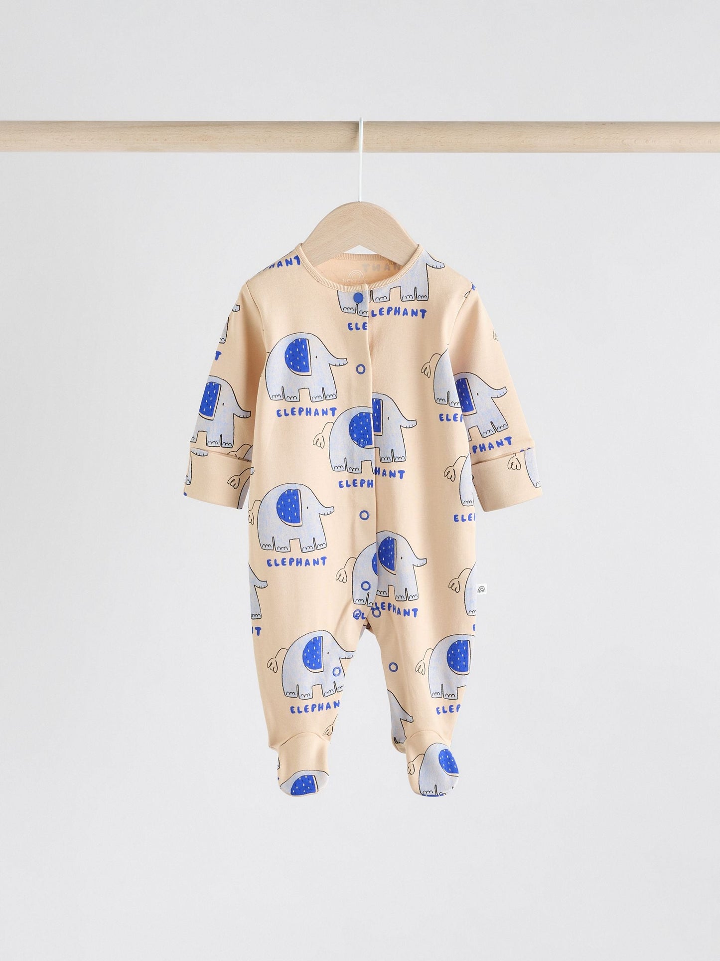 Multi 4 Pack Animal Baby 100% Cotton Sleepsuits (0mths-2yrs)
