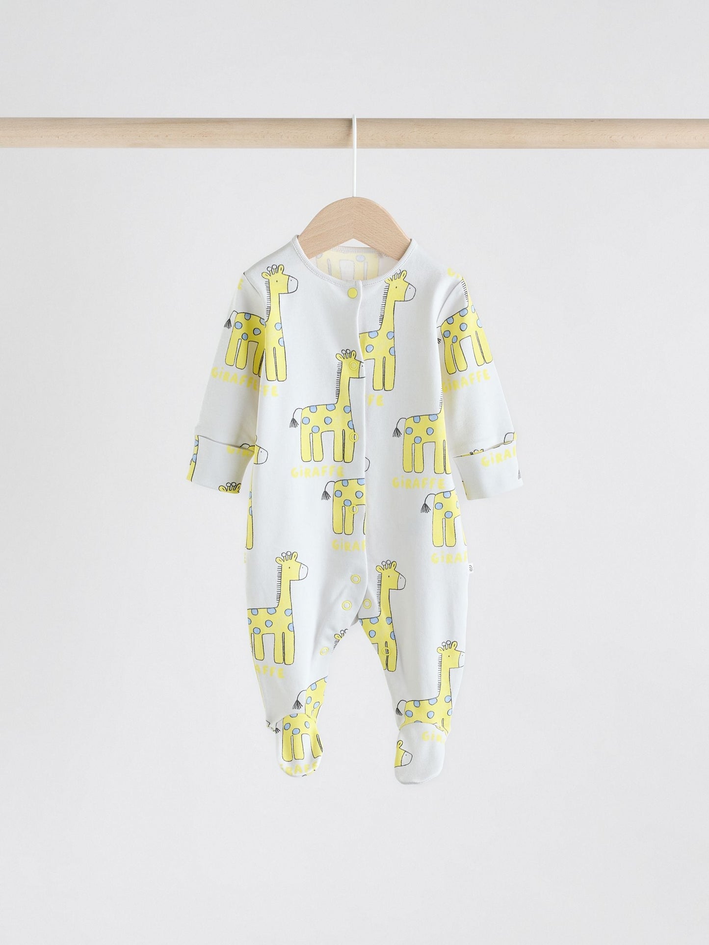 Multi 4 Pack Animal Baby 100% Cotton Sleepsuits (0mths-2yrs)
