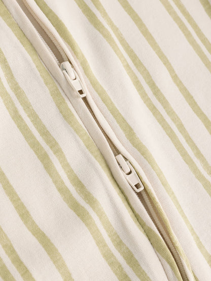 Ecru/Green Little Man Baby Sleepsuit (0mths-2yrs)