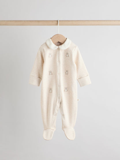 Neutral Baby Sleepsuits 3 Pack (0-2yrs) image 2