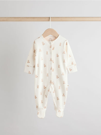 Neutral Baby Sleepsuits 3 Pack (0-2yrs) image 3