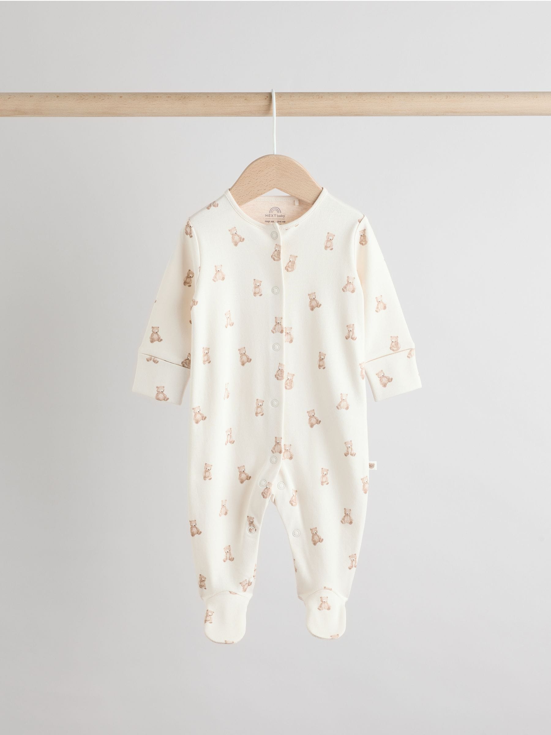 Neutral Baby Sleepsuits 3 Pack (0-2yrs) image 3