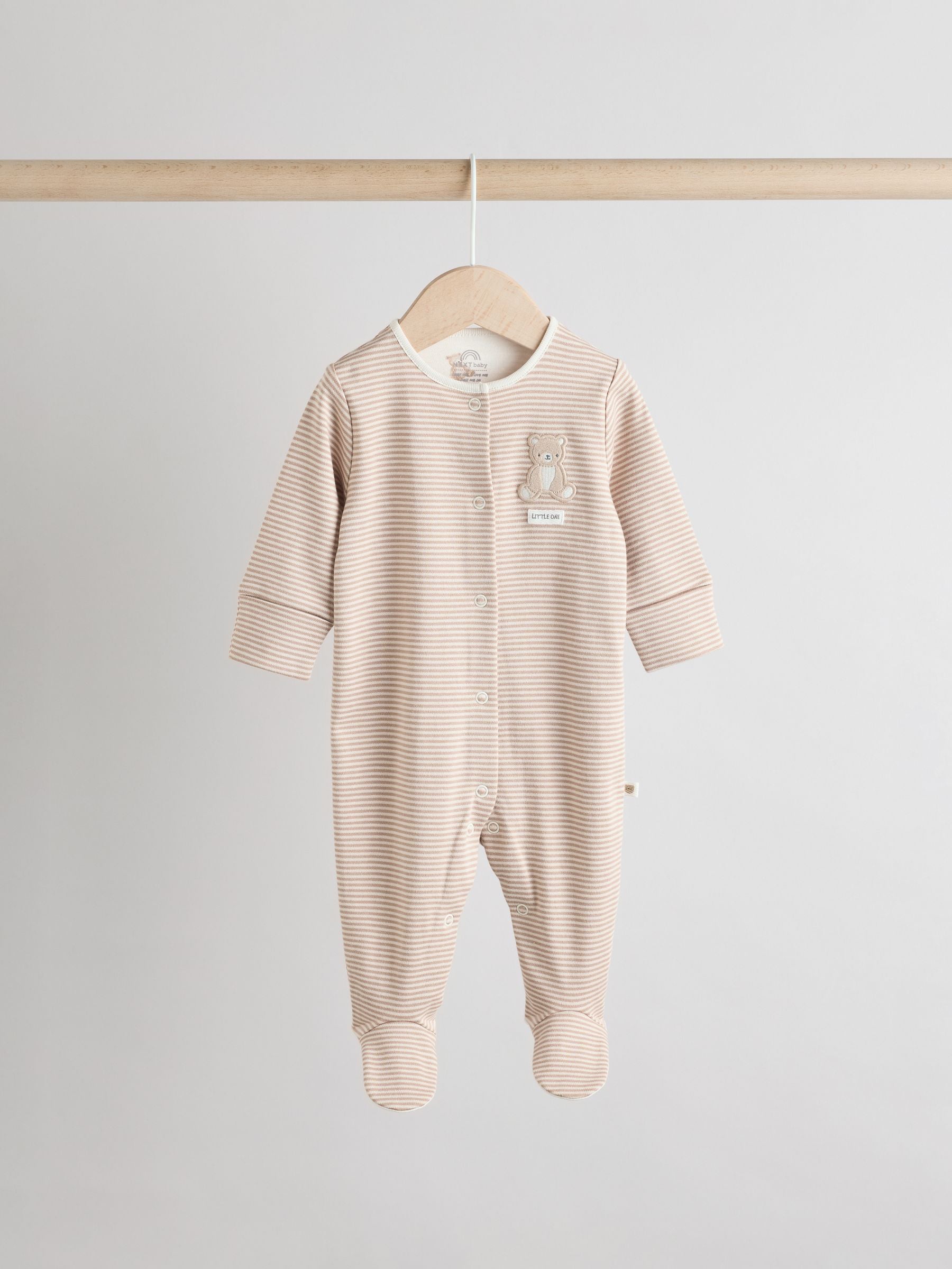Neutral Baby Sleepsuits 3 Pack (0-2yrs) image 4