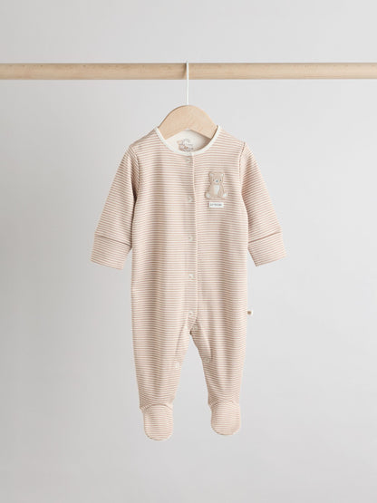 Neutral Baby Sleepsuits 3 Pack (0-2yrs) image 4