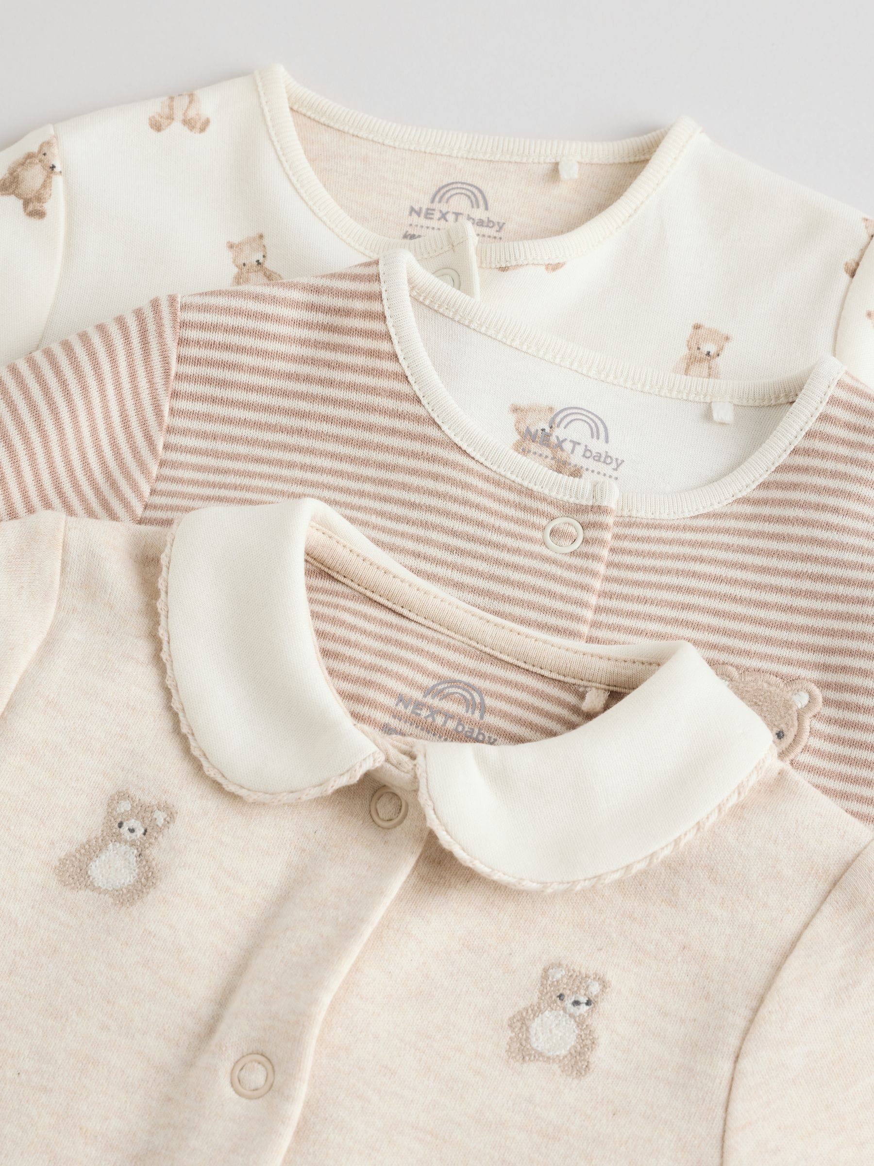 Neutral Baby Sleepsuits 3 Pack (0-2yrs) image 8