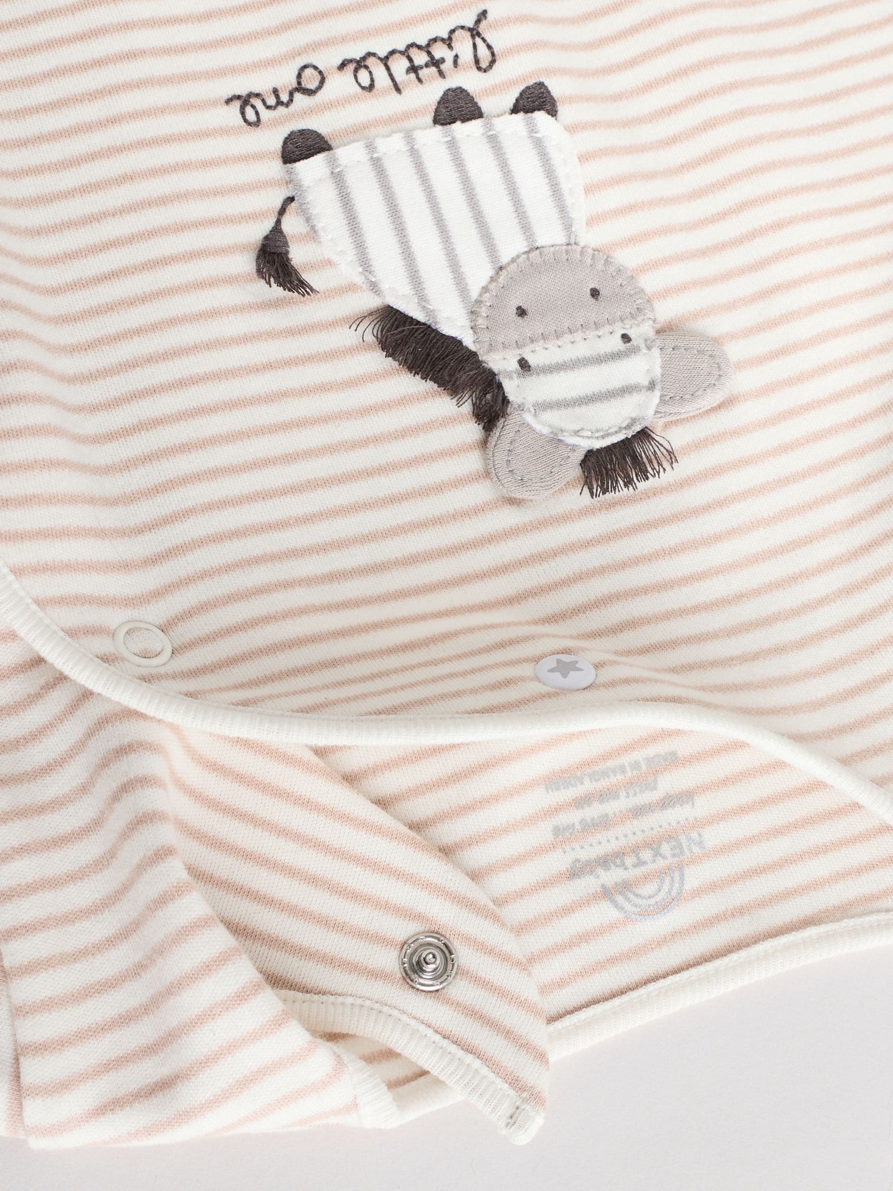 Grey 3 Pack Zebra 100% Cotton Baby Sleepsuits (0-2yrs) image 9