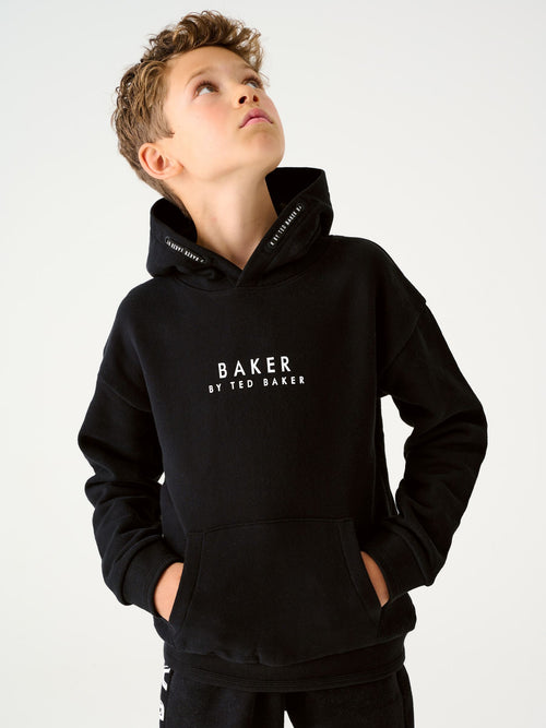Baker by Ted Baker Black Overhead Brown Hoodie image 1