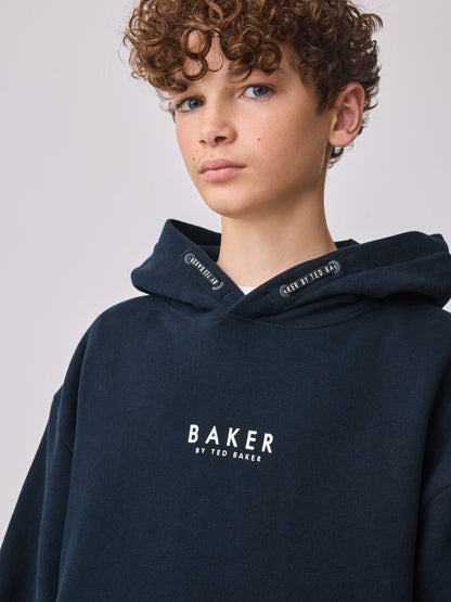 Dsiney Kidz - Baker by Ted Baker Navy Overhead Hoodie image 5