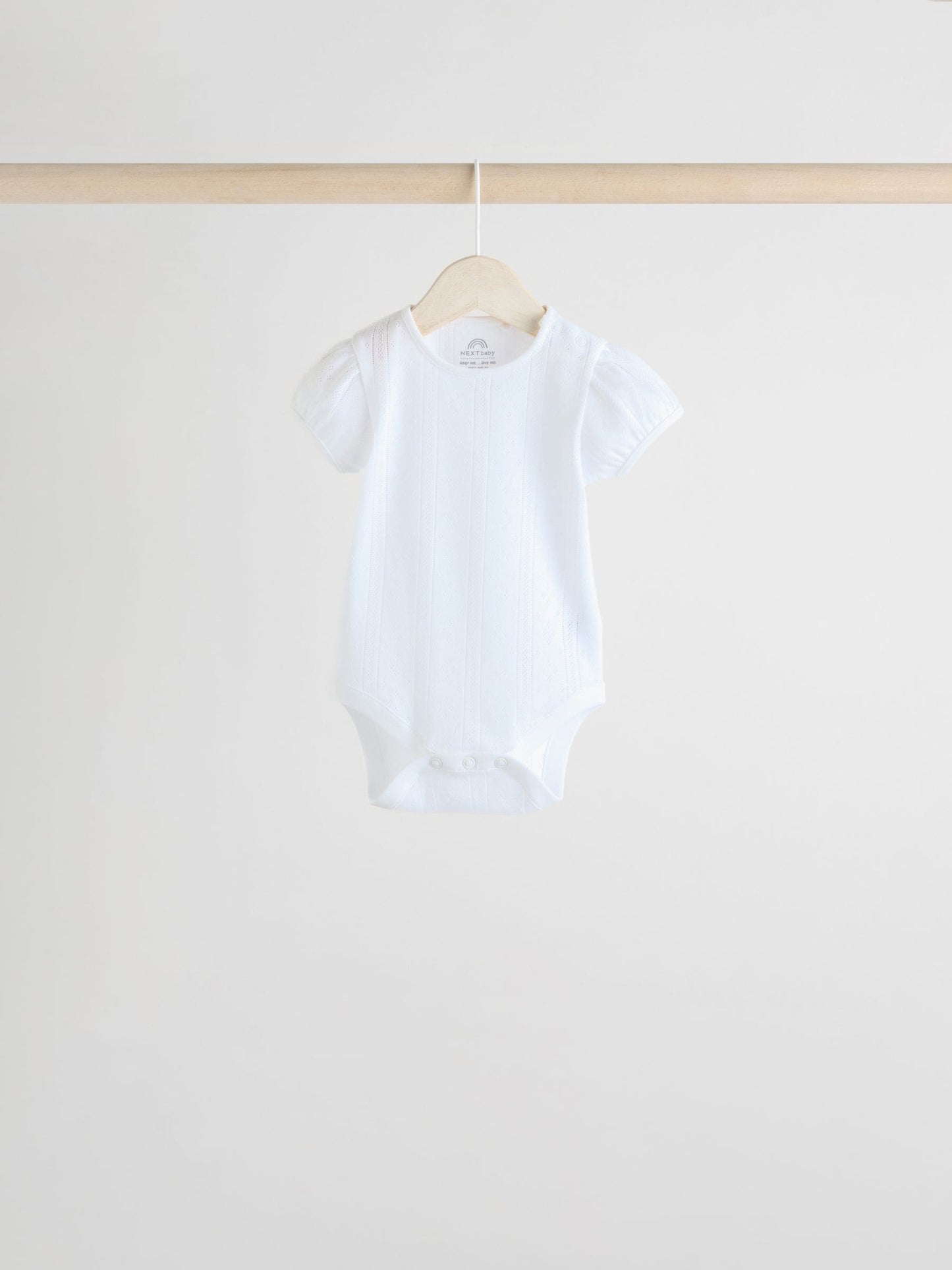 Pastels 5 Pack Short Sleeve Pointelle Baby Bodysuits image 5