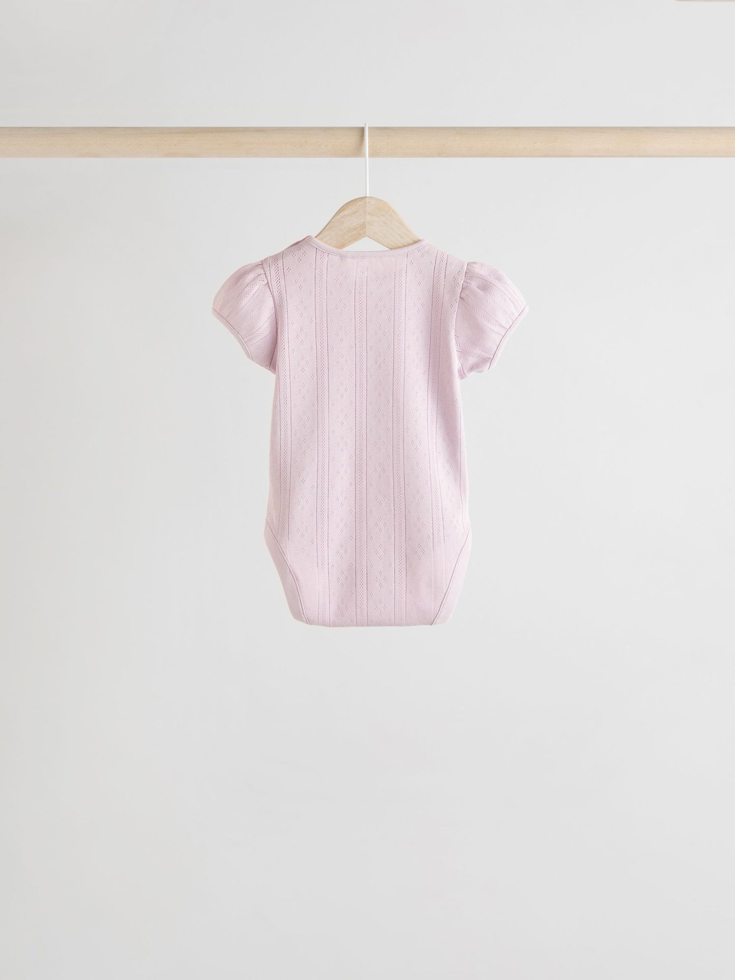 Pastels 5 Pack Short Sleeve Pointelle Baby Bodysuits image 8