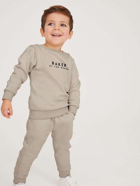 Dsiney Kidz - Baker by Ted Baker Stone Sweatshirt and Joggers Set image 1