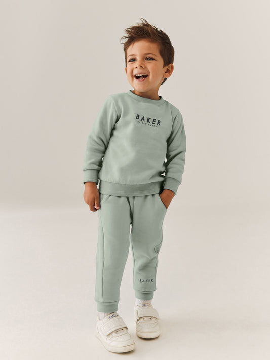Dsiney Kidz - Baker by Ted Baker Green Sweatshirt and Joggers Set image 1