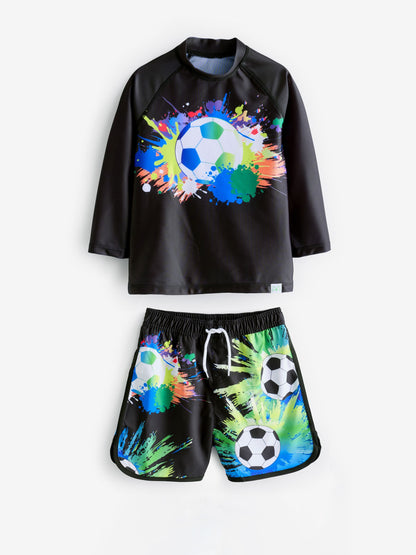 Harry Bear Black Football Swim Set 2 Piece image 1