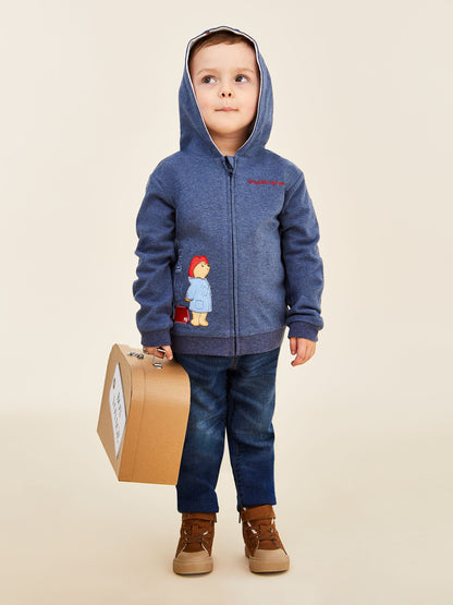Dsiney Kidz - JoJo Maman Bébé Navy Paddington Appliqué Hooded Sweatshirt image 2