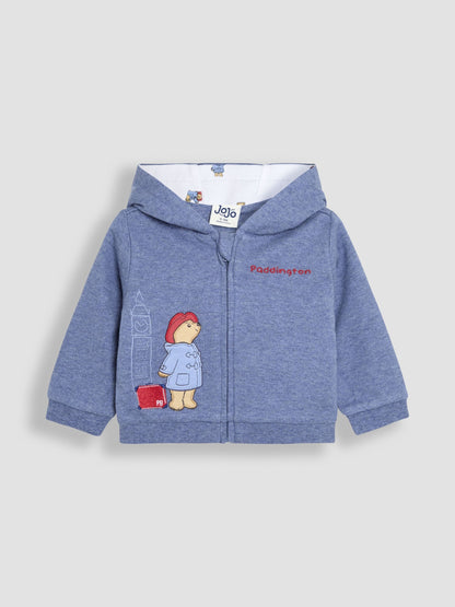 Dsiney Kidz - JoJo Maman Bébé Navy Paddington Appliqué Hooded Sweatshirt image 5