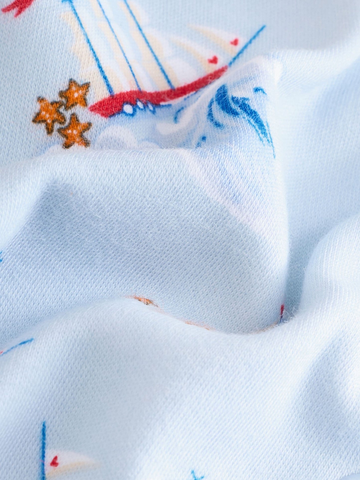 Blue/White Nautical Cath Kidston Baby 100% Cotton Sleepsuits 2 Pack