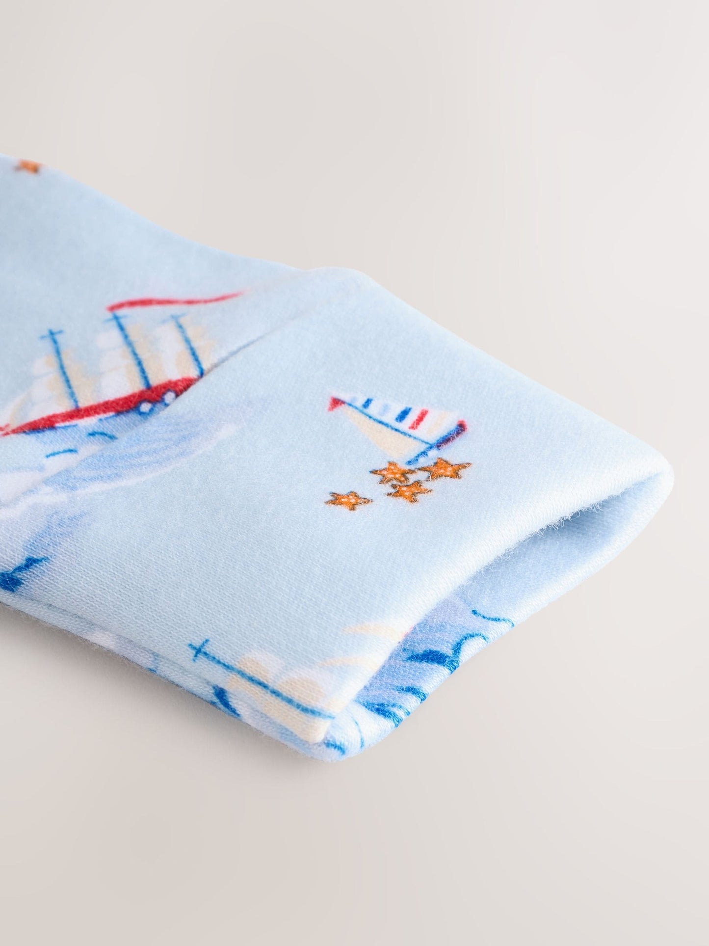 Blue/White Nautical Cath Kidston Baby 100% Cotton Sleepsuits 2 Pack