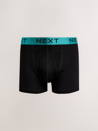 Dsiney Kidz - Black Bright Colour Shiny Waistbands A-Front Boxers 10 Pack image 2