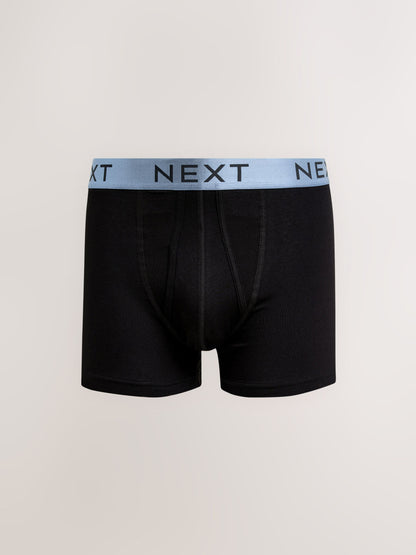 Dsiney Kidz - Black Bright Colour Shiny Waistbands A-Front Boxers 10 Pack image 5