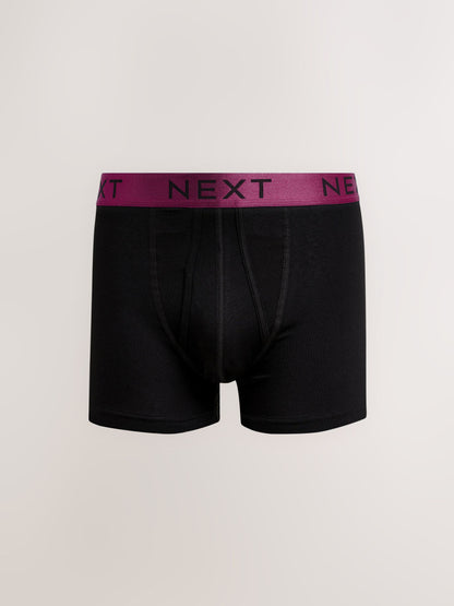 Dsiney Kidz - Black Bright Colour Shiny Waistbands A-Front Boxers 10 Pack image 6