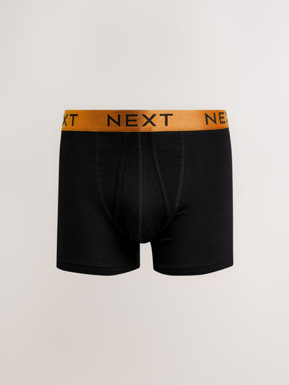 Dsiney Kidz - Black Bright Colour Shiny Waistbands A-Front Boxers 10 Pack image 7
