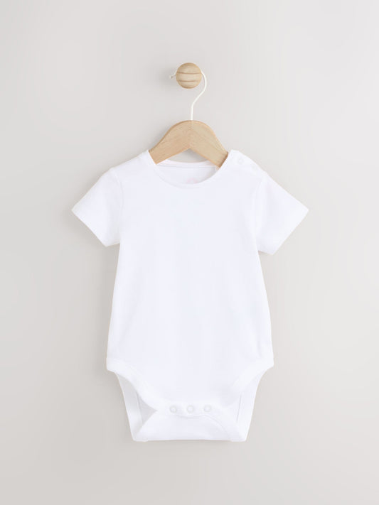 Pink Bunny Face Short Sleeve 100% Cotton Bodysuit And Leg Baby Dungaree Set (0mths-2yrs) image 3