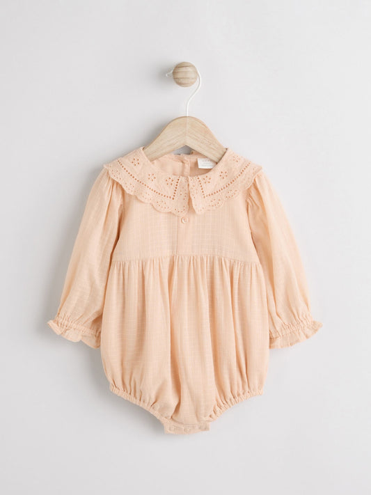 Peach Pink Baby Bloomer Romper (0mths-3yrs) image 1