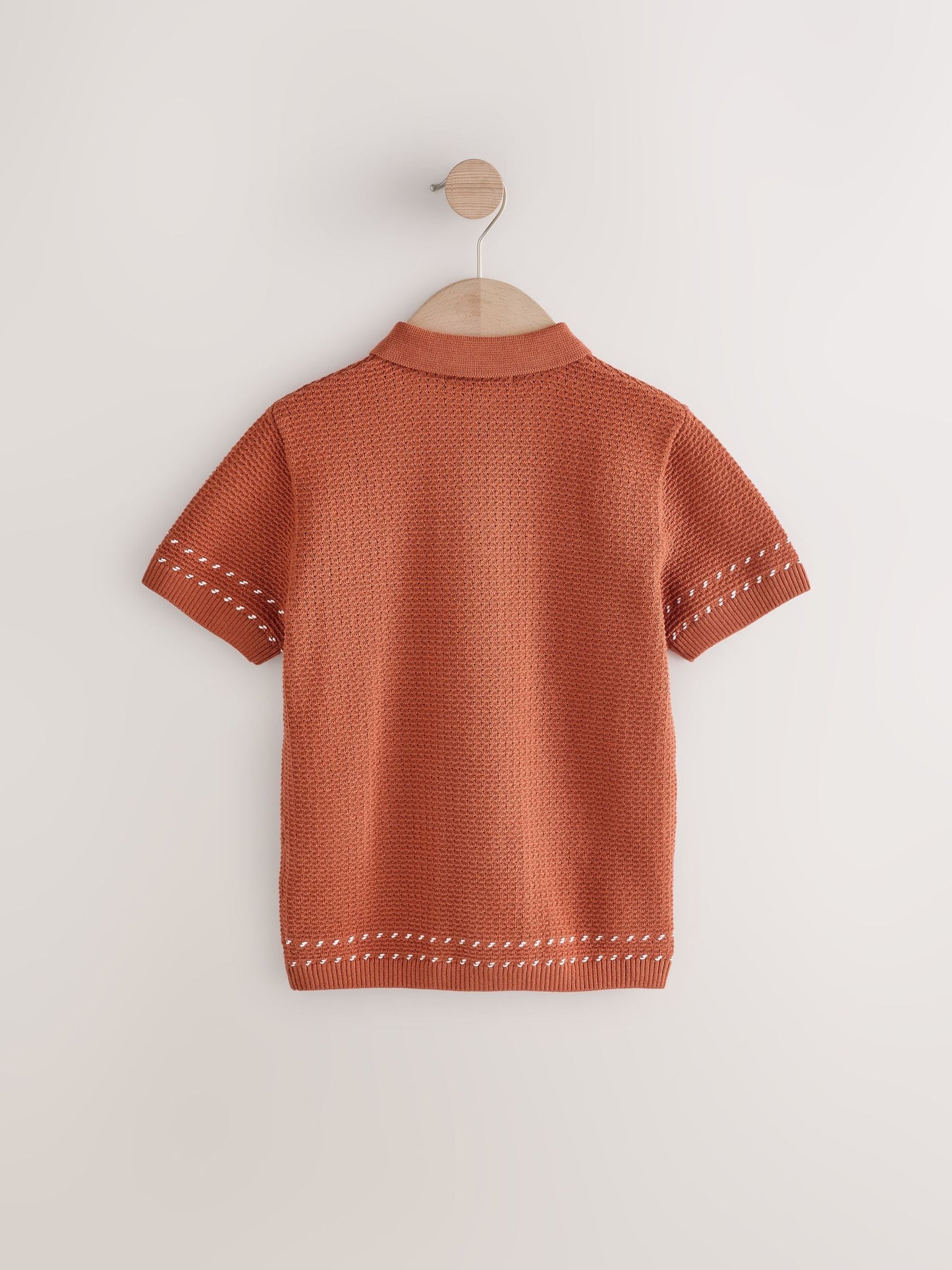 Dsiney Kidz - Rust Brown 100% Cotton Short Sleeve Knitted Polo Shirt (3-16yrs) image 2