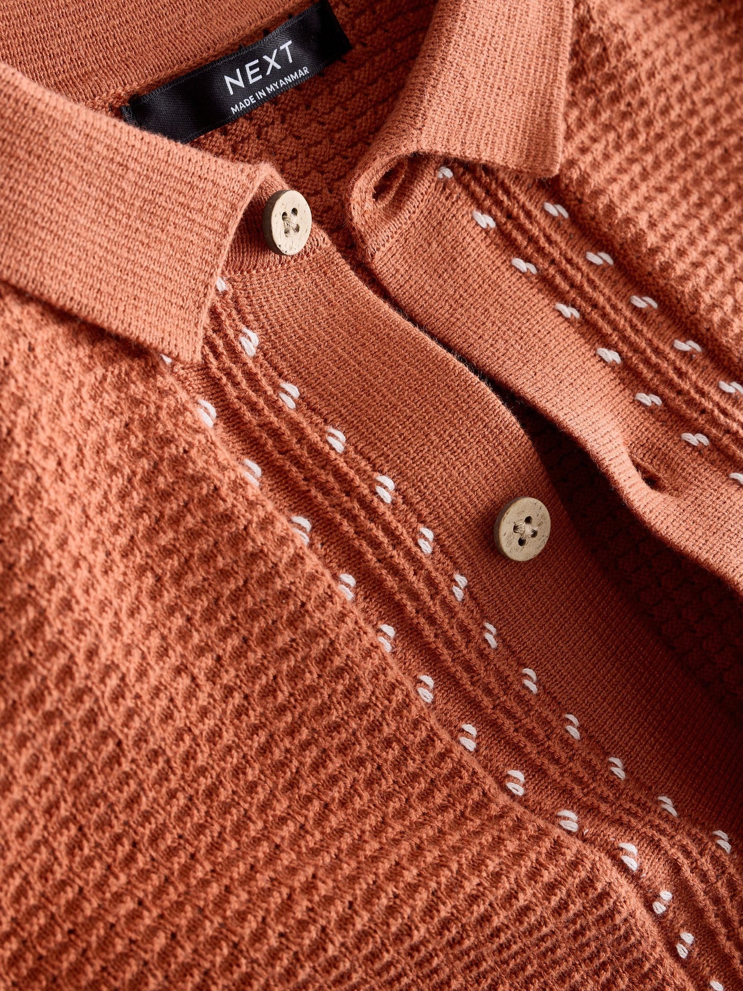 Dsiney Kidz - Rust Brown 100% Cotton Short Sleeve Knitted Polo Shirt (3-16yrs) image 3