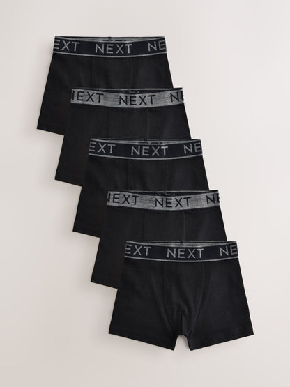 Dsiney Kidz - Black with Grey Waistband Trunks 5 Pack (1.5-16yrs) image 1