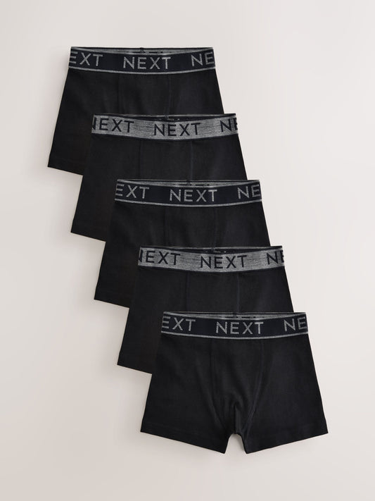Dsiney Kidz - Black with Grey Waistband Trunks 5 Pack (1.5-16yrs) image 1