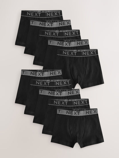 Dsiney Kidz - Black with Grey Waistband Trunks 10 Pack (1.5-16yrs) image 1
