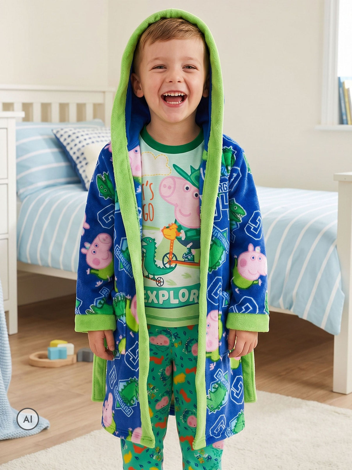 Character Blue Peppa Pig George Dressing Gown - image 2