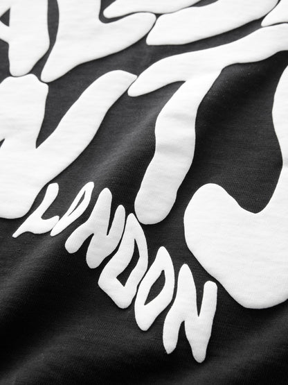 Dsiney Kidz - smALLSAINTS Black Oversized Orlando Logo Crew Neck T-Shirt image 7