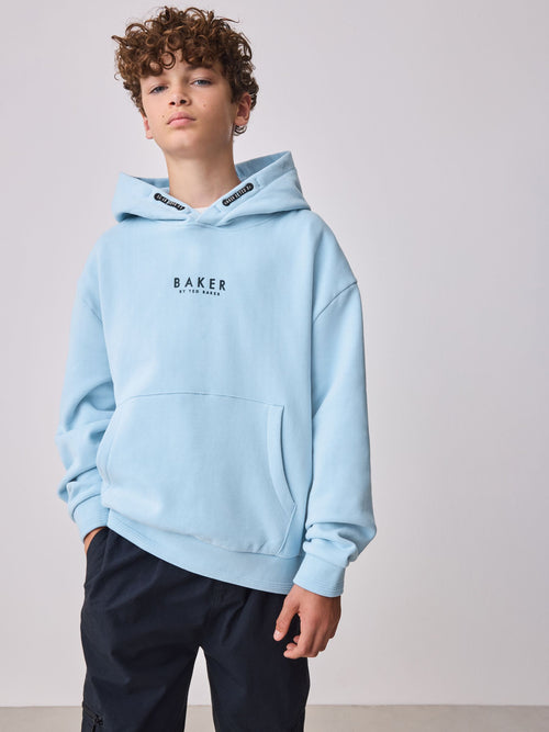 Baker by Ted Baker Blue Overhead Brown Hoodie image 1